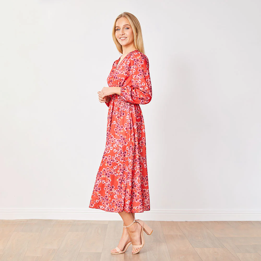 Gina Dress (Red Floral) - Image 8