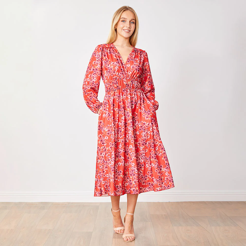 Gina Dress (Red Floral) - Image 9