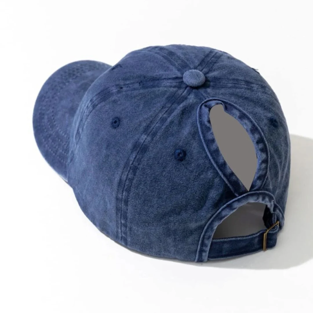 Grace Ponytail Cap (Navy) - Image 3