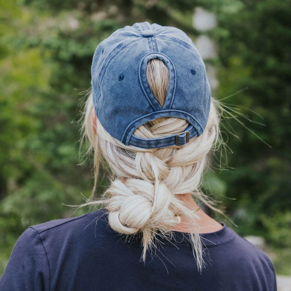 Grace Ponytail Cap (Navy) - Image 8