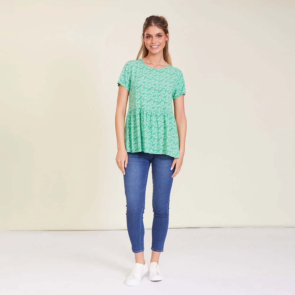 Grace Top (Green Floral) - Image 3