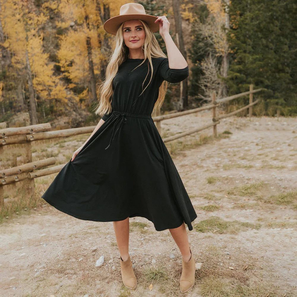 Gracie Dress (Black) - Image 6