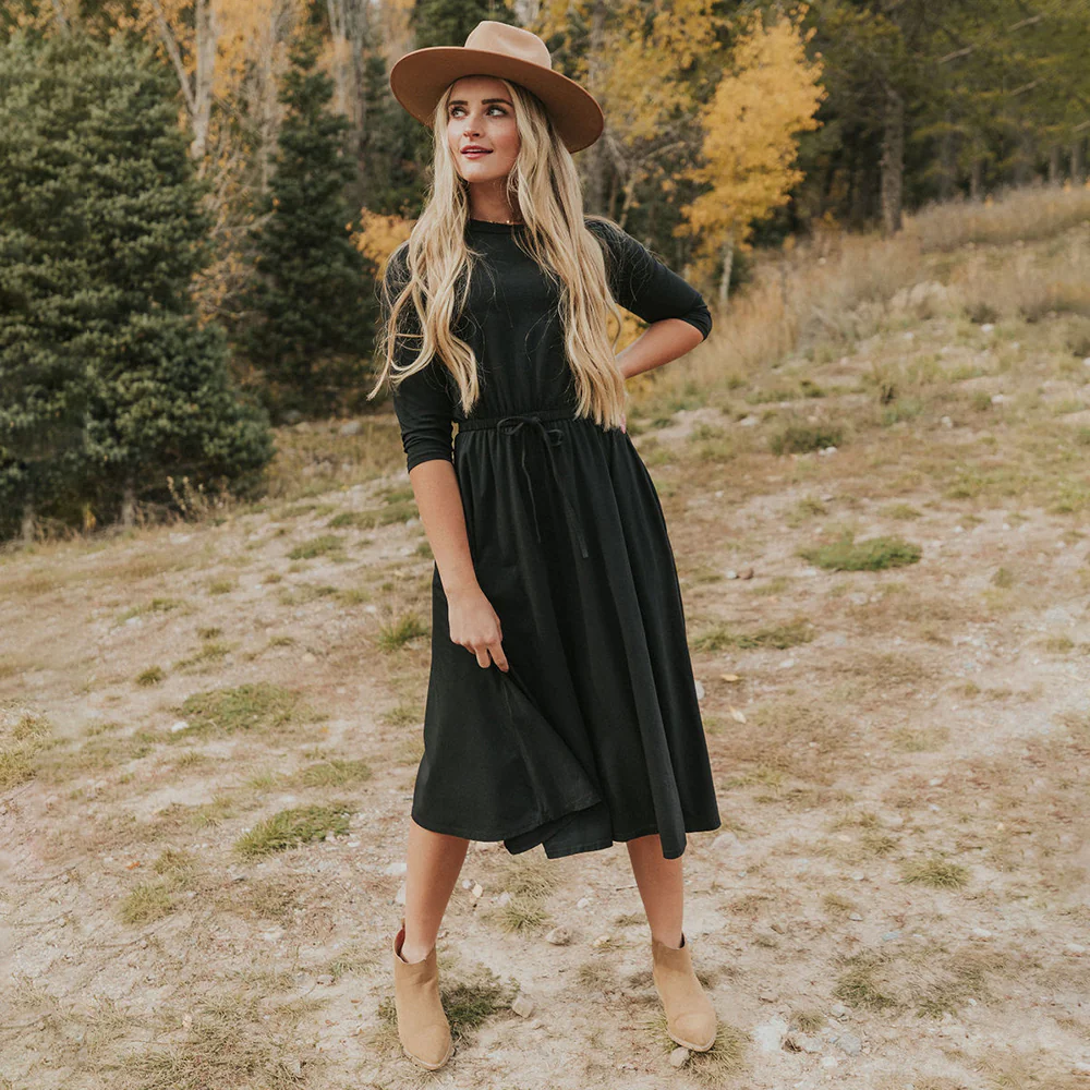 Gracie Dress (Black) - Image 7