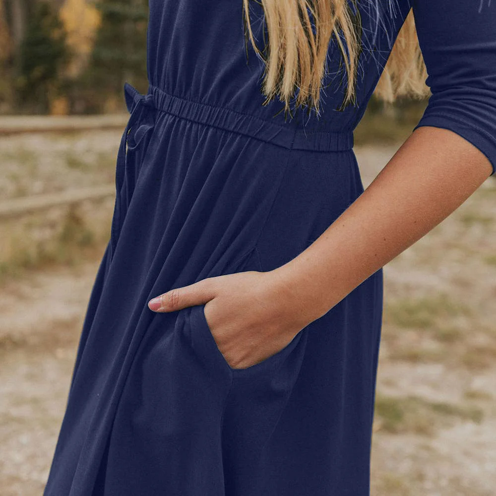 Gracie Dress (Navy) - Image 3