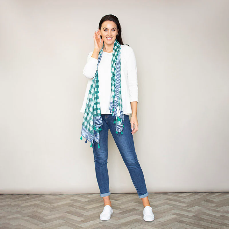 Pia Scarf Tassel (Green) - Image 2
