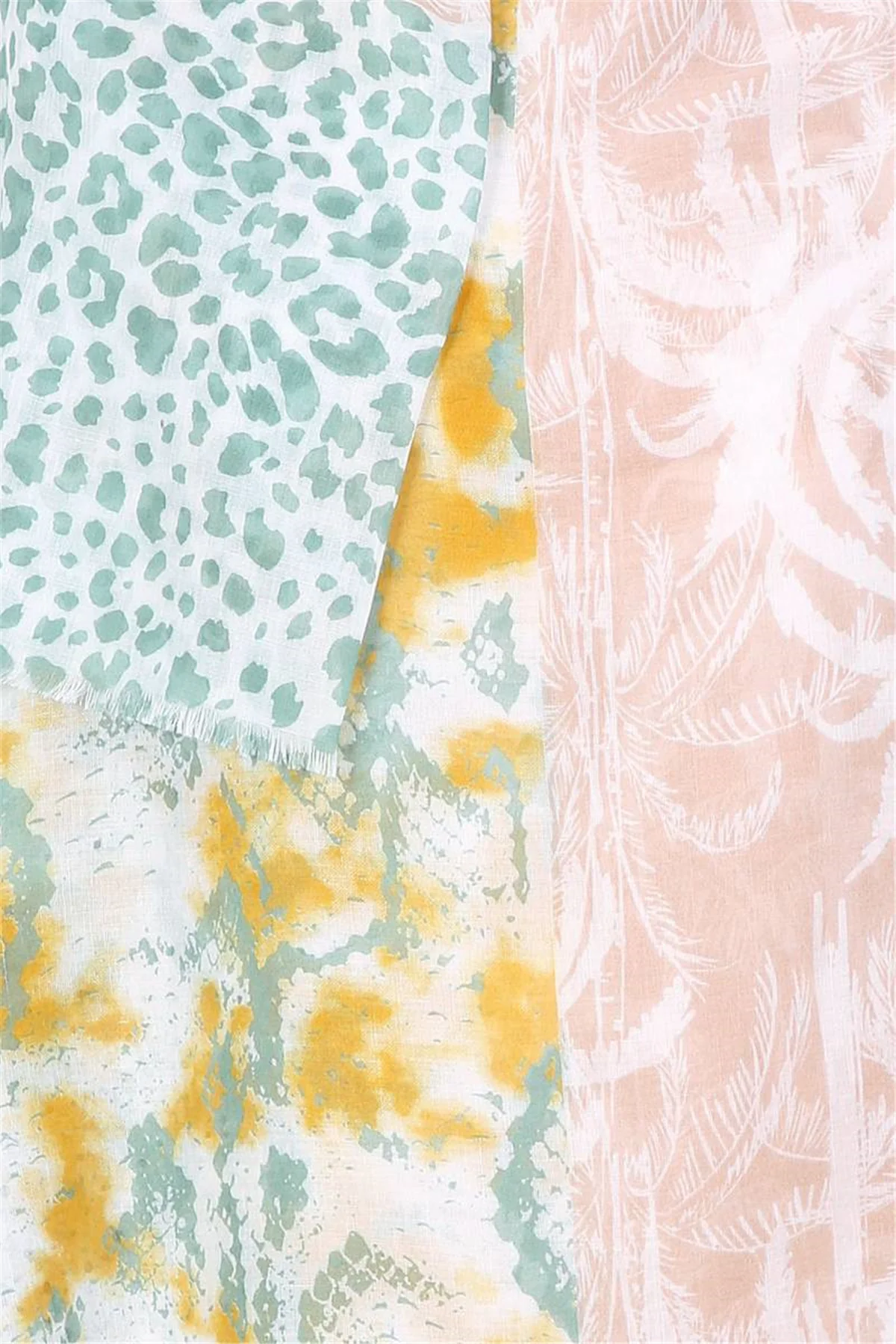 Multi Print Scarf Animal Pink - Image 4
