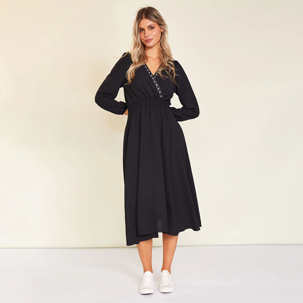 Hailey Dress (Black) - Image 4