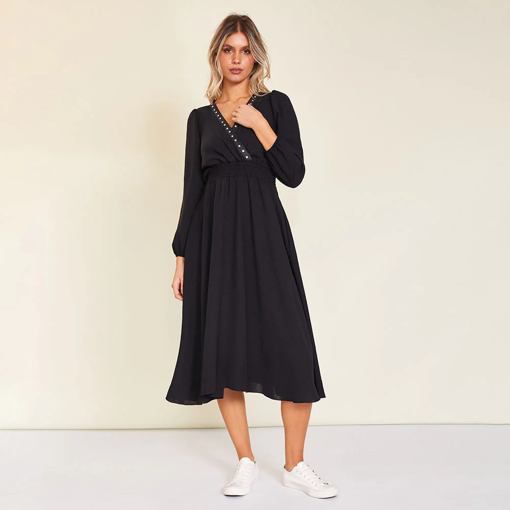 Hailey Dress (Black) - Image 5