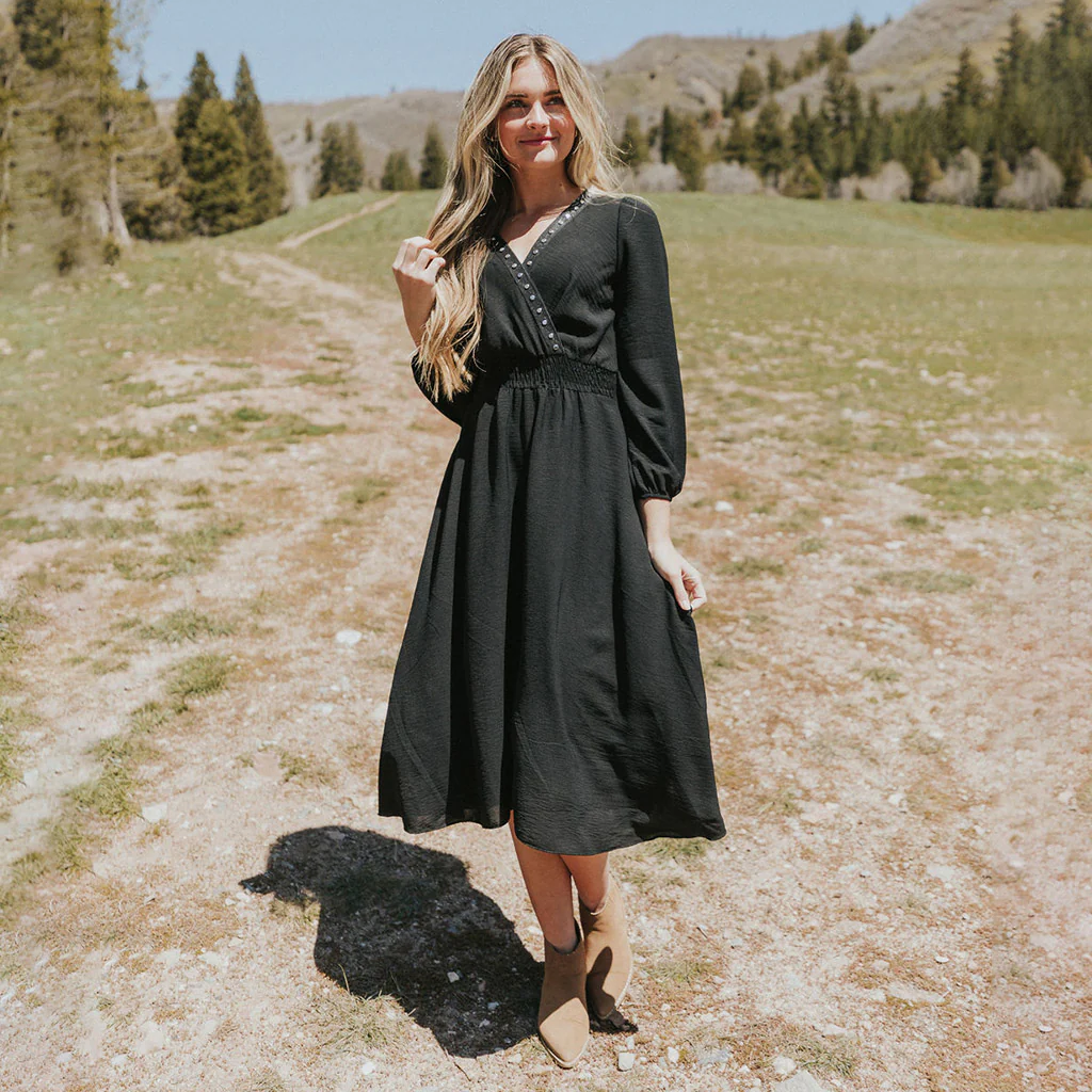 Hailey Dress (Black) - Image 7