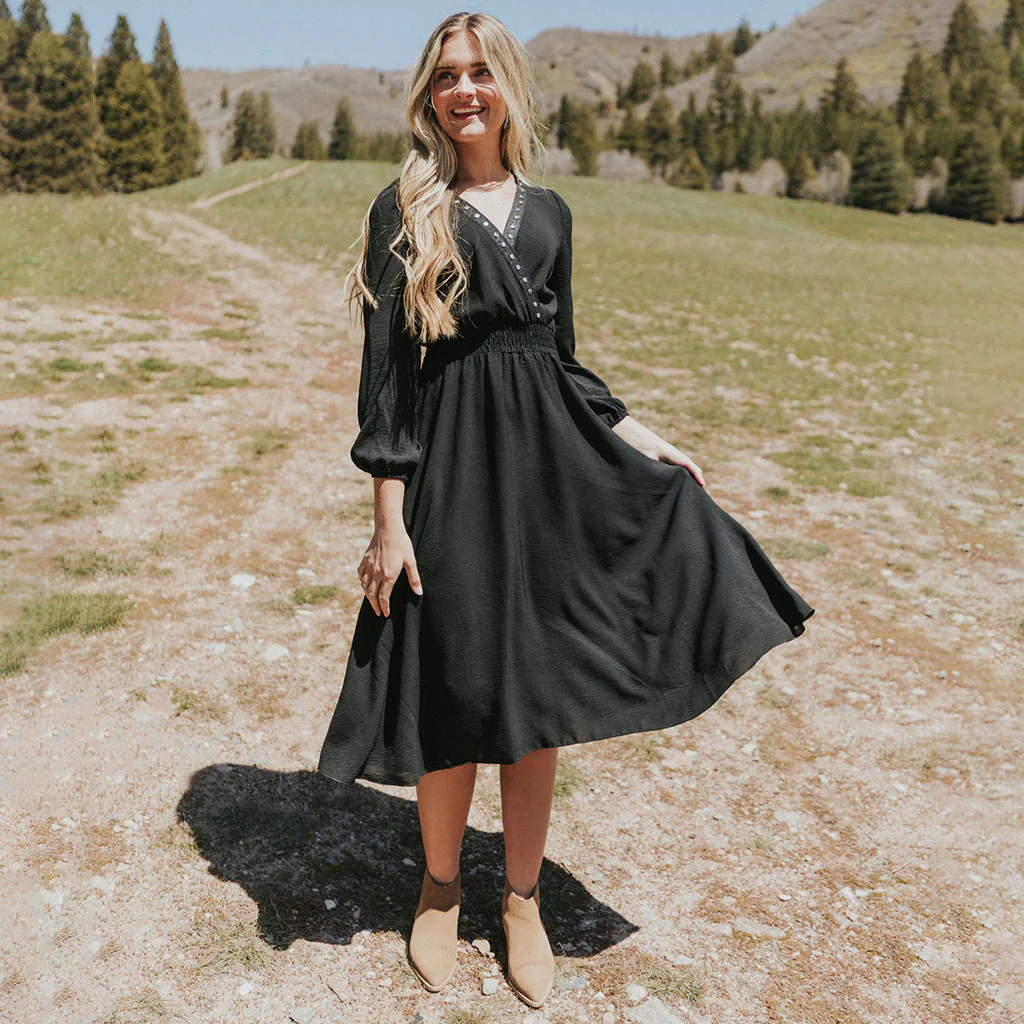 Hailey Dress (Black) - Image 8