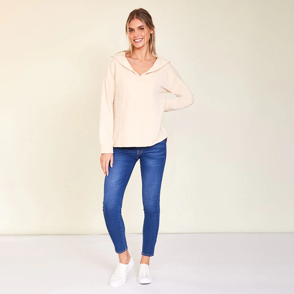 Hailey Jumper ( Beige & Green) - Image 2