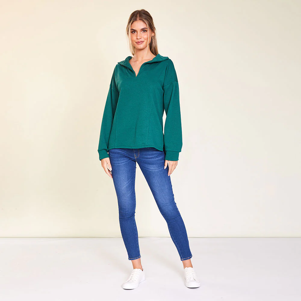 Hailey Jumper ( Beige & Green) - Image 5
