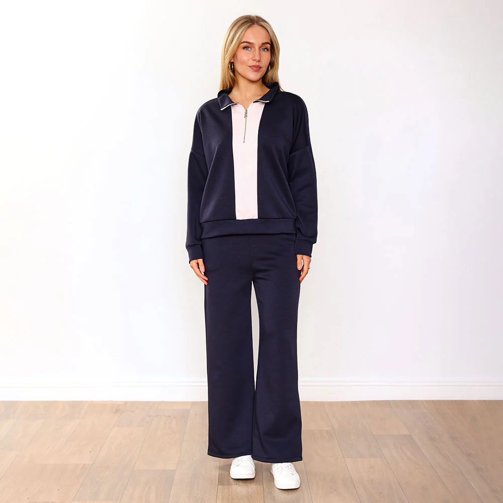 Hallie Tracksuit (Navy/Pink) - Image 5