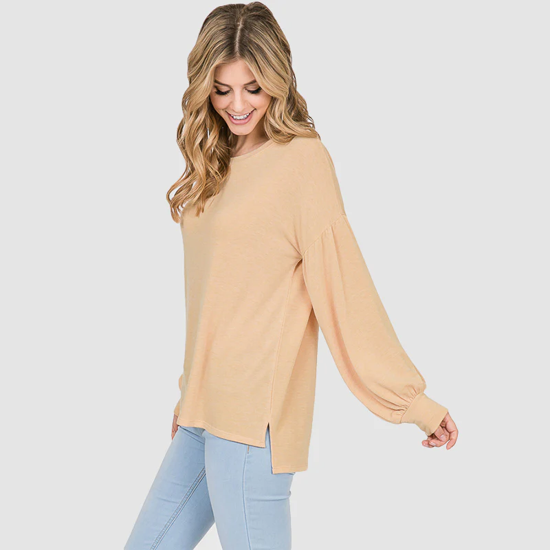 Hannah Balloon Sleeve Top Buttercup - Image 6