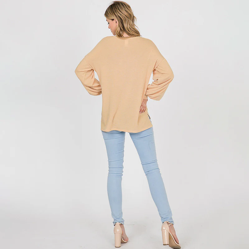 Hannah Balloon Sleeve Top Buttercup - Image 7