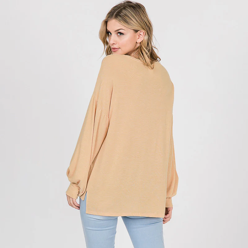 Hannah Balloon Sleeve Top Buttercup - Image 8