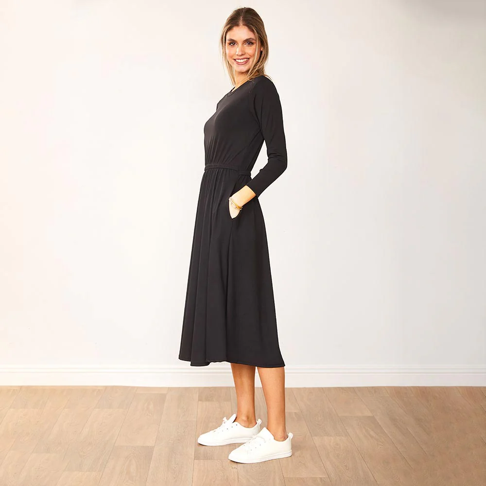 Heidi Dress Black & Khaki (2 for €68) - Image 8