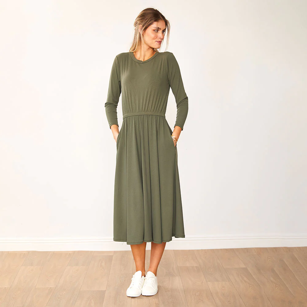 Heidi Dress Black & Khaki (2 for €68) - Image 9