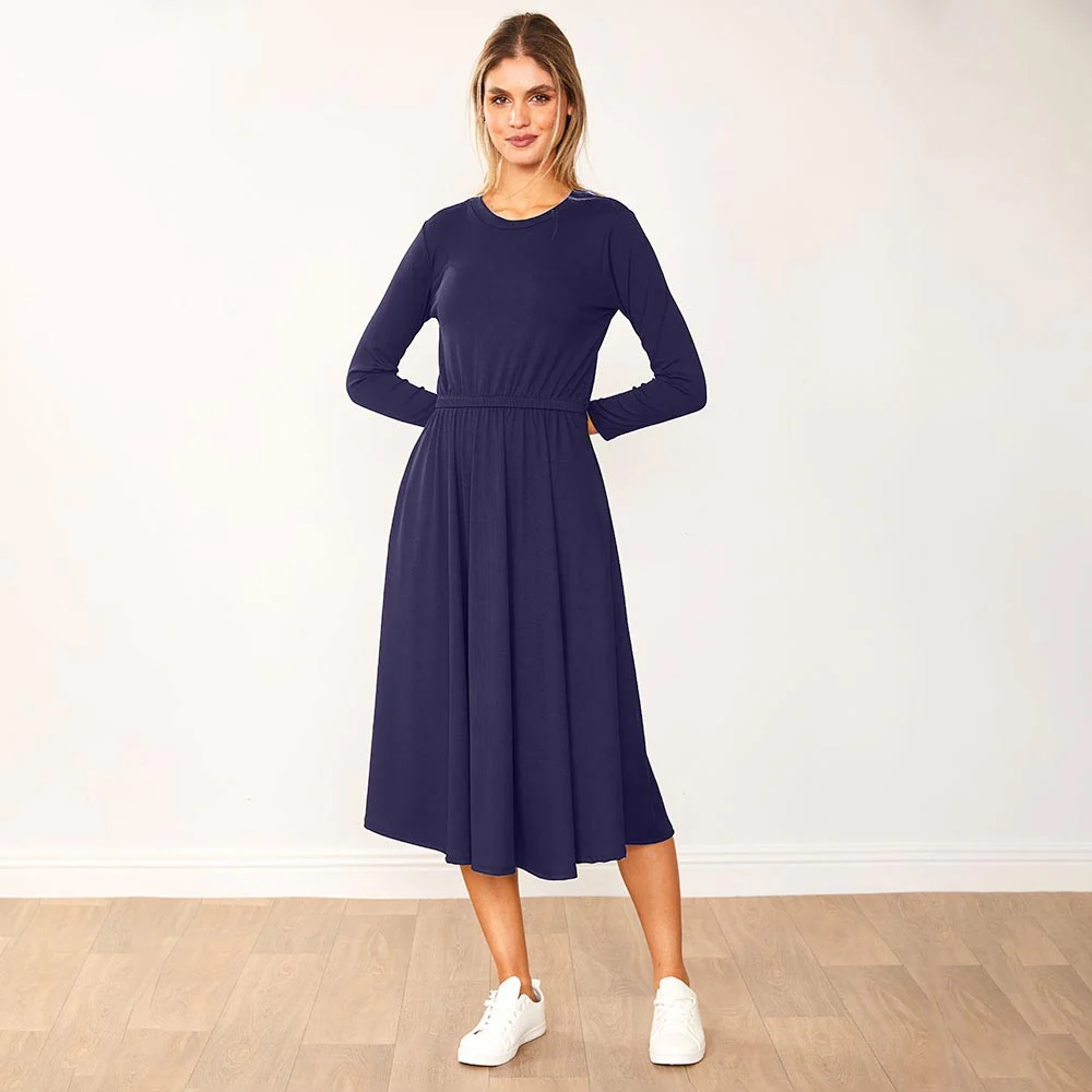 Heidi Dress Khaki & Navy (2 for €68) - Image 7