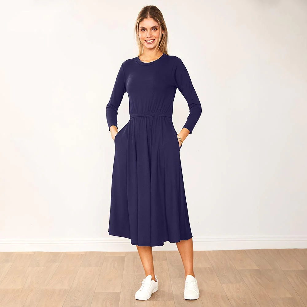 Heidi Dress (Navy) - Image 2
