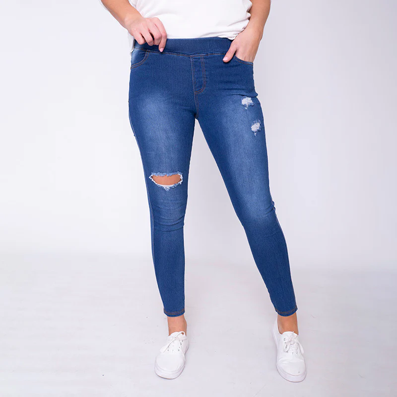 Henna High Waisted Jegging Light Blue - Image 2