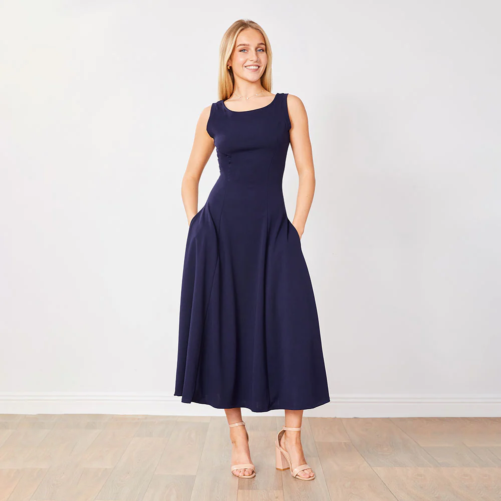 Hollie Dress (Navy) - Image 7