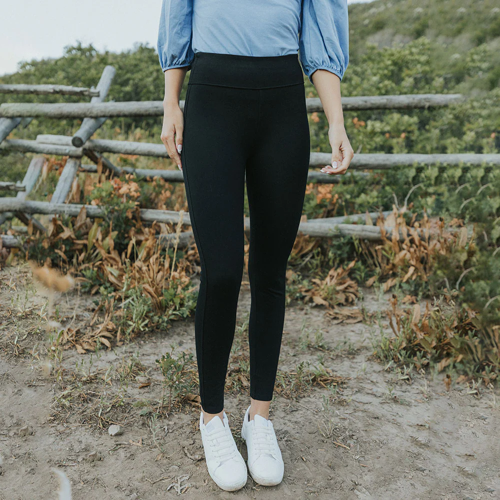Holly Stretch Spandex Leggings (Black) - Image 35