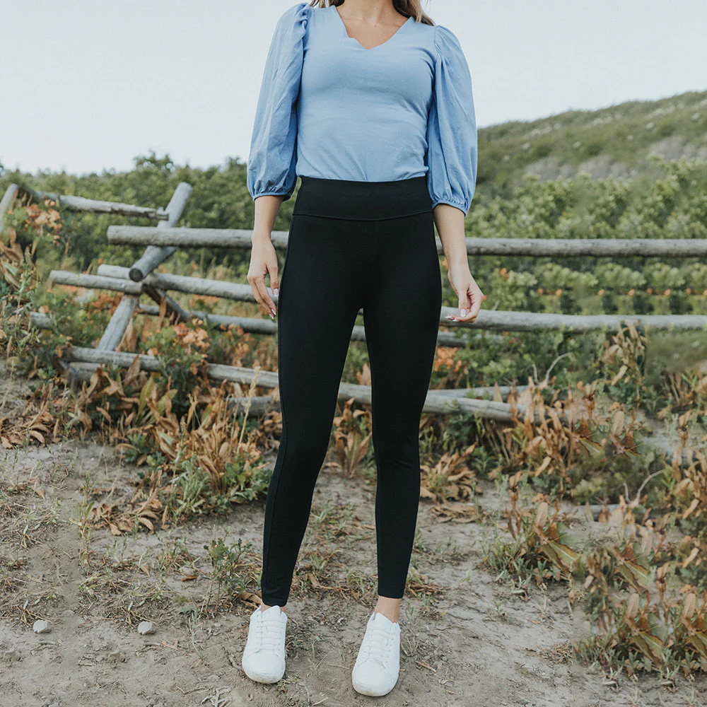 Holly Stretch Spandex Leggings (Black) - Image 36