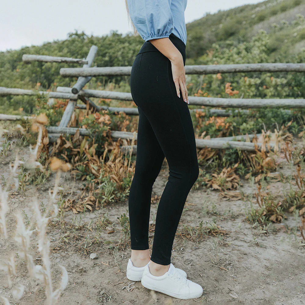 Holly Stretch Spandex Leggings (Black) - Image 9