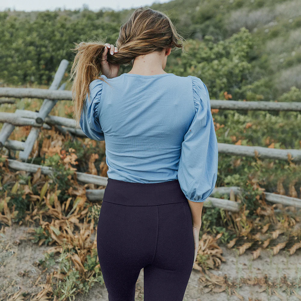 Holly Stretch Spandex Leggings (Navy) - Image 17