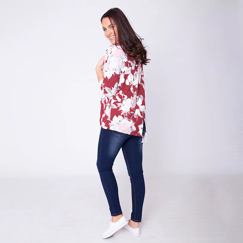 Farah Floral Hoody Red - Image 2