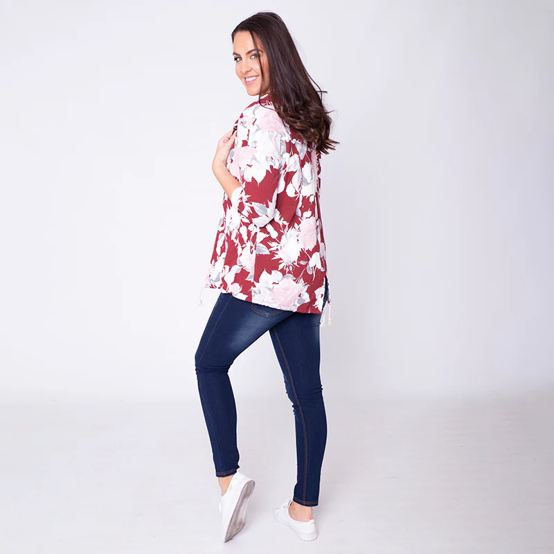 Farah Floral Hoody Red - Image 3