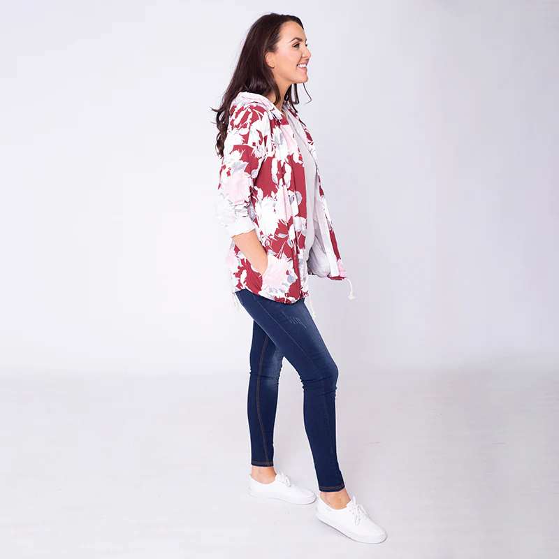 Farah Floral Hoody Red - Image 5