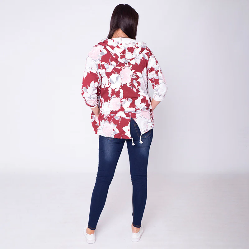 Farah Floral Hoody Red - Image 9