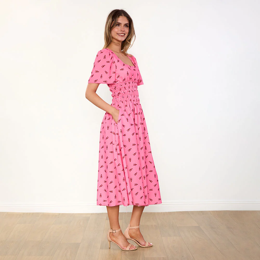 Iris Dress (Pink Lobster) & (Wildflower Vanilla) for €92.00 - Image 10
