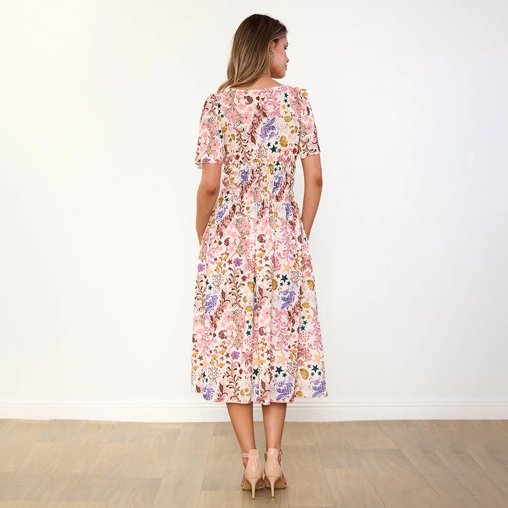 Iris Dress (Pink Lobster) & (Wildflower Vanilla) for €92.00 - Image 13
