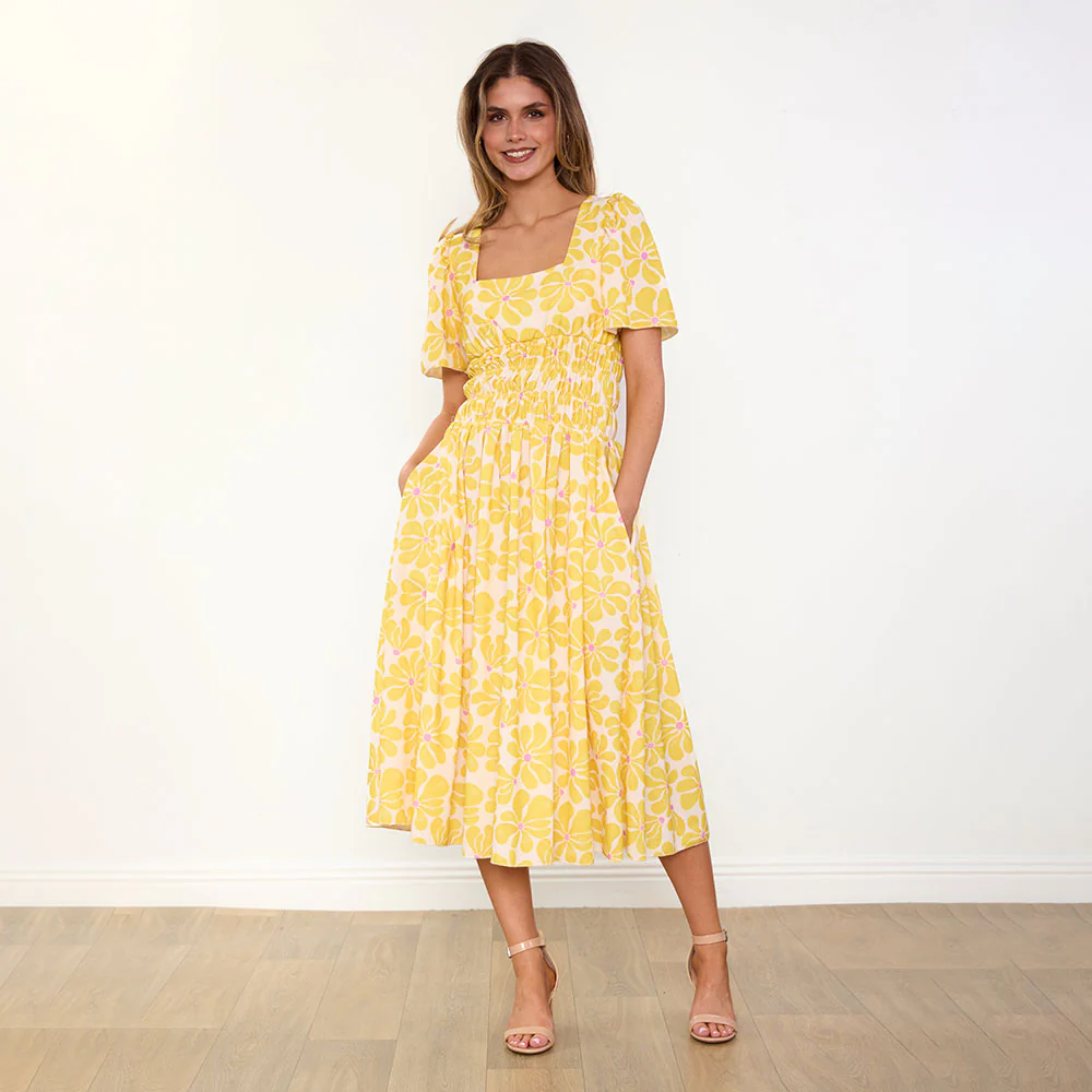 Iris Dress (Yellow Daisy) - Image 9
