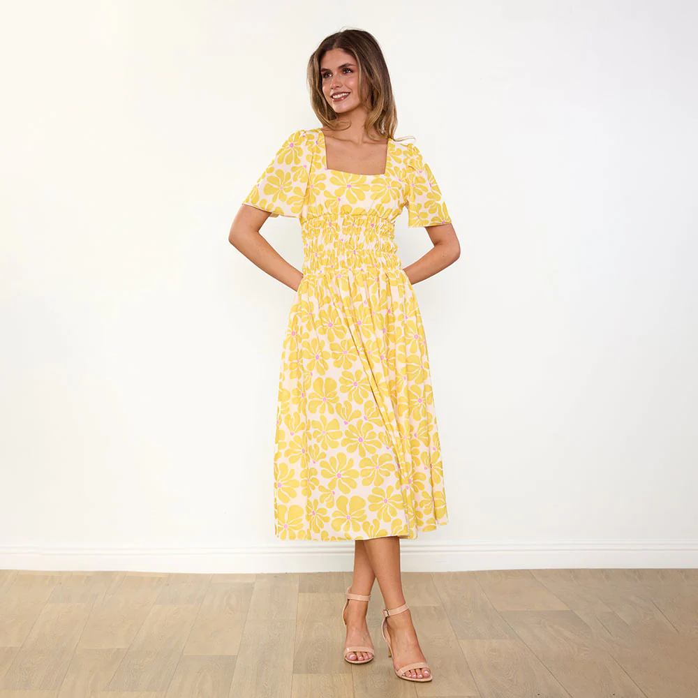 Iris Dress (Yellow Daisy) - Image 5