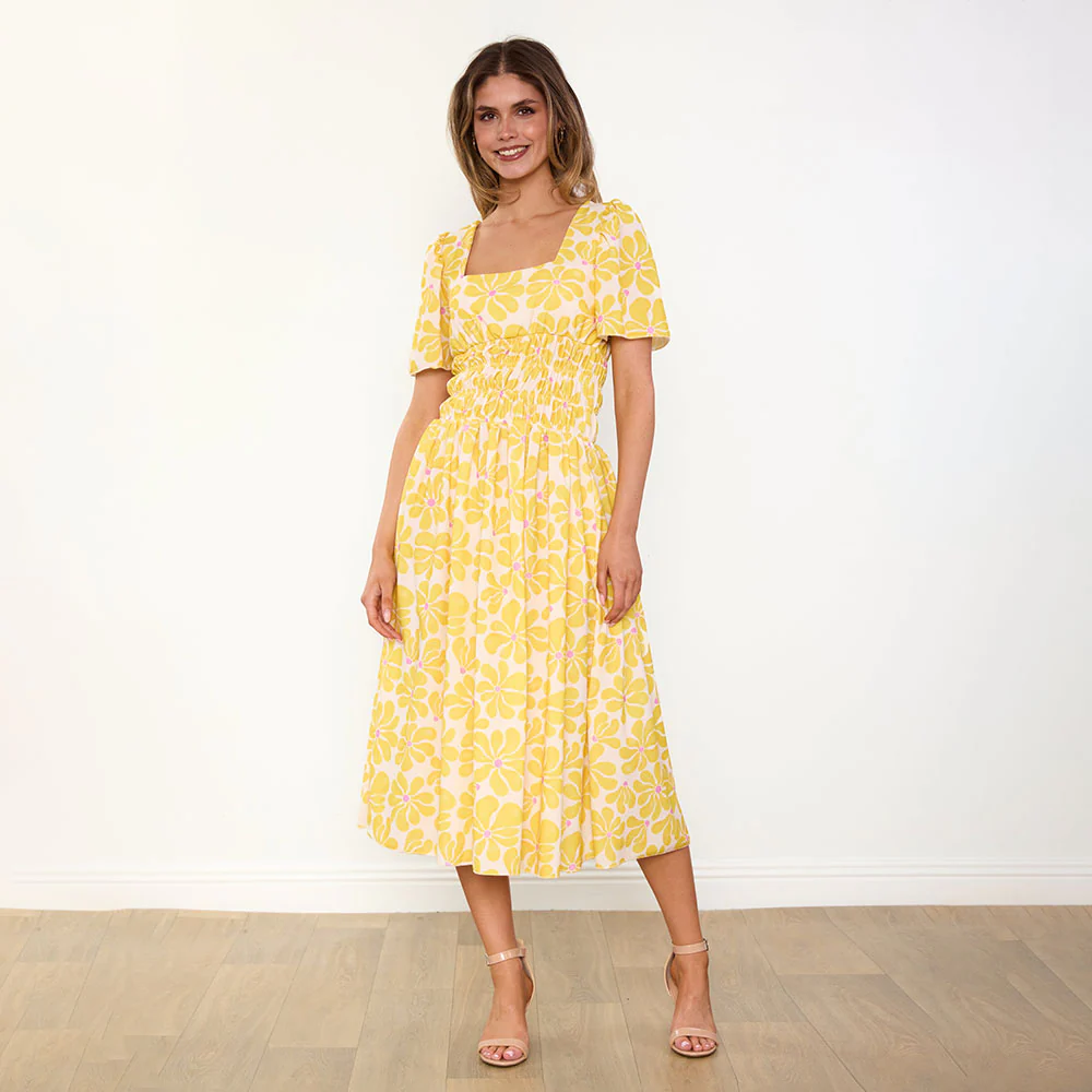 Iris Dress (Yellow Daisy) - Image 3