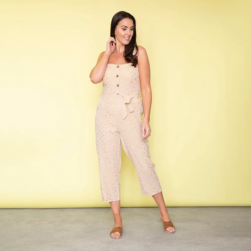 Isabella Sweetheart Jumpsuit (Cream) - Image 8