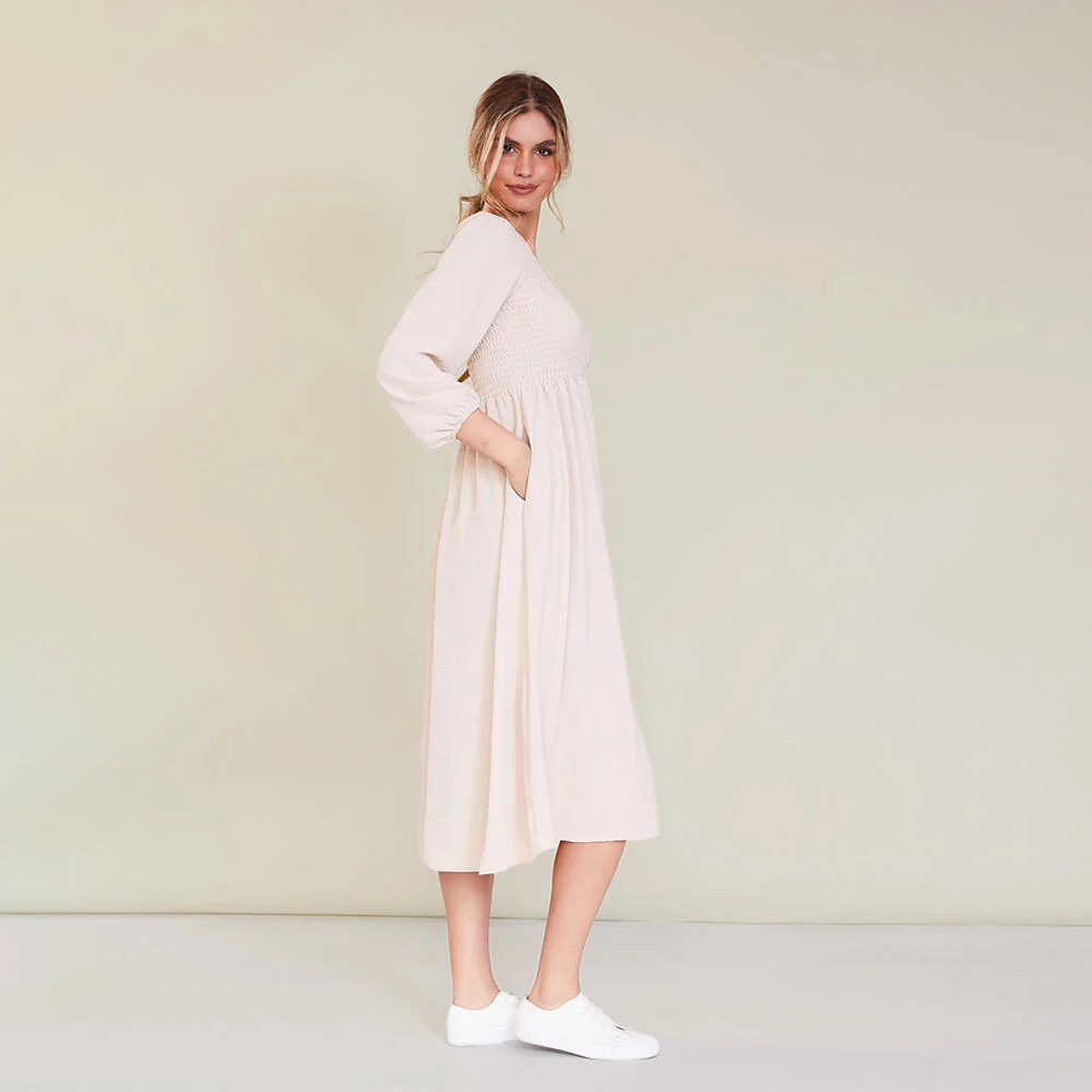 Isabelle Dress (Cream) - Image 3