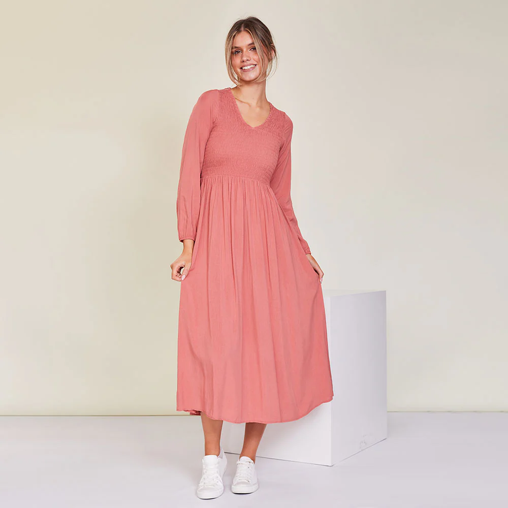 Isabelle Dress (Vintage Rose)