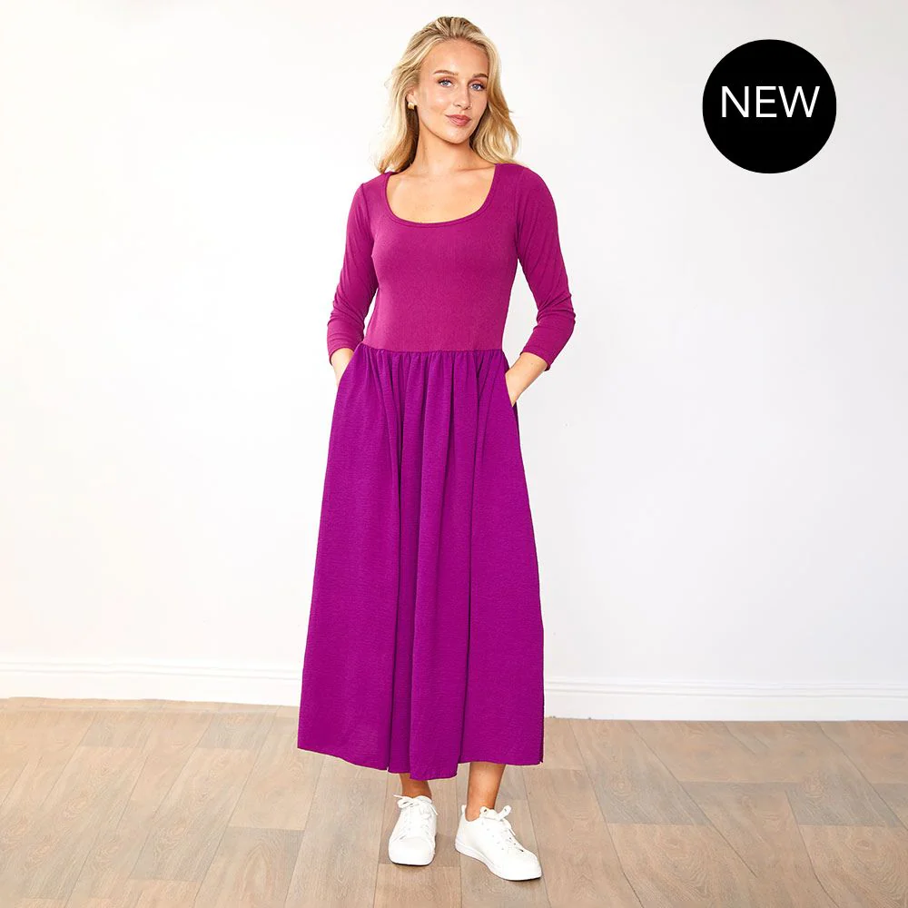 Jackie Dress (Wine)