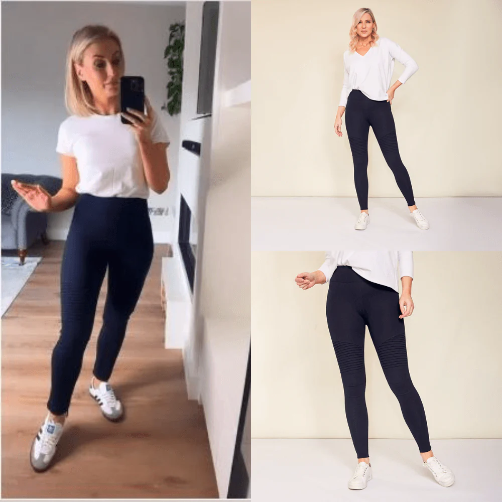 Jade Biker Spandex Leggings (Navy) - Image 10