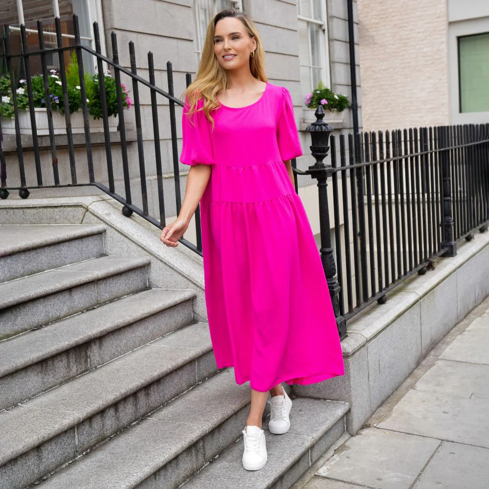 Jasmine Dress (Fuchsia) - Image 3
