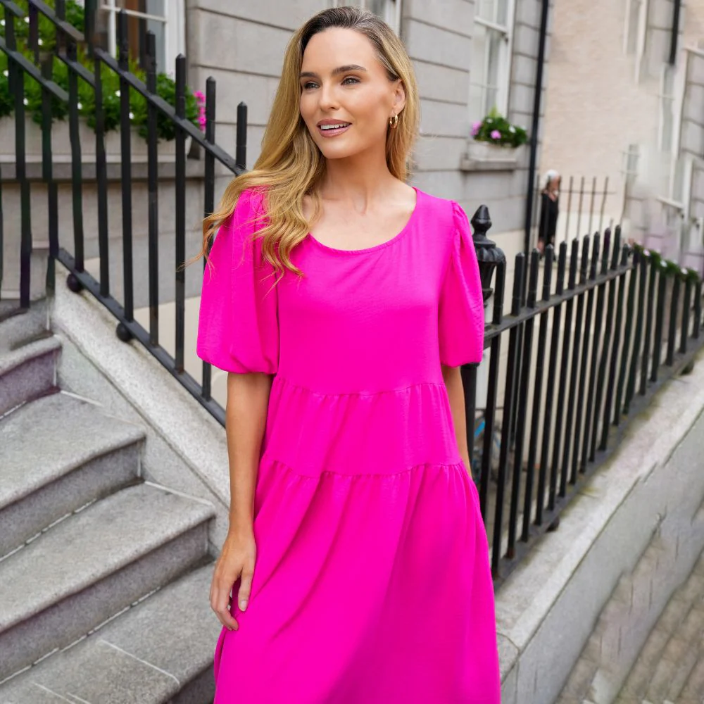 Jasmine Dress (Fuchsia) - Image 6