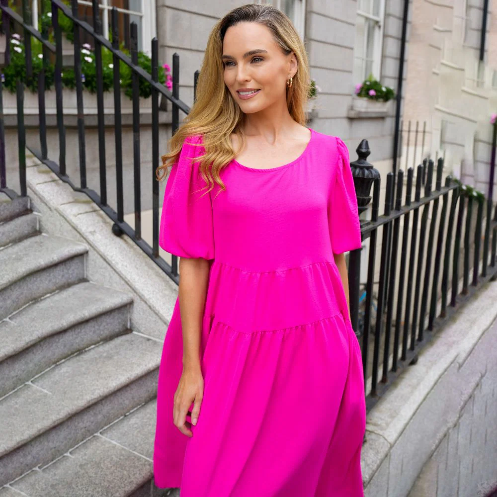 Jasmine Dress (Fuchsia) - Image 7