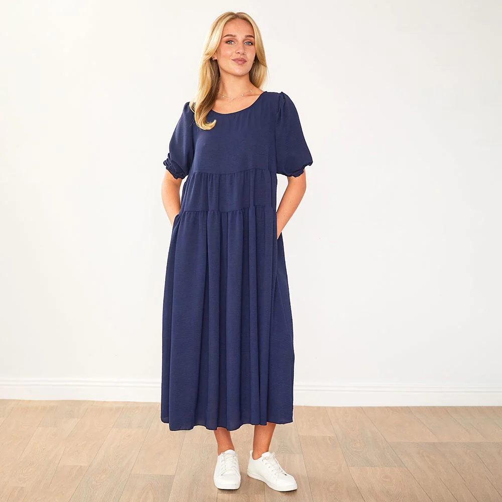 Jasmine Dress (Navy) - Image 3