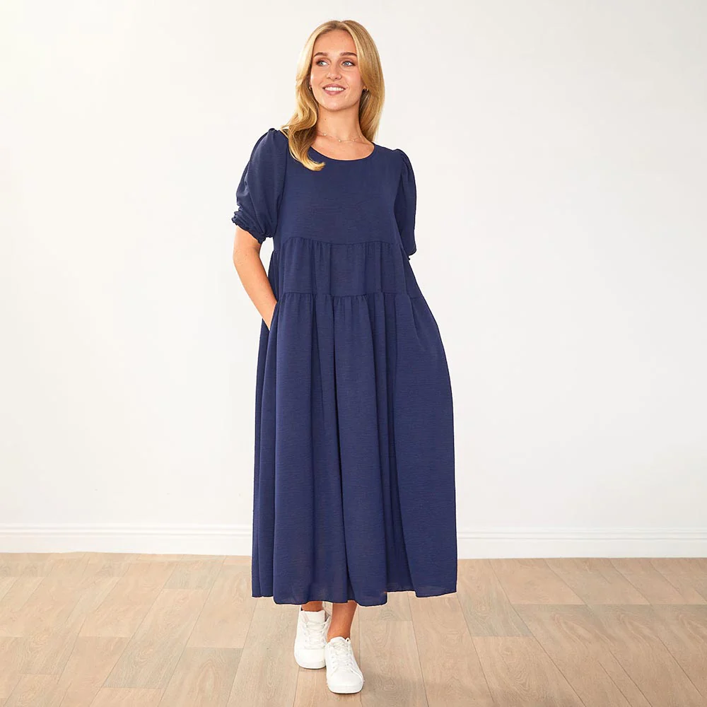 Jasmine Dress (Navy) - Image 4