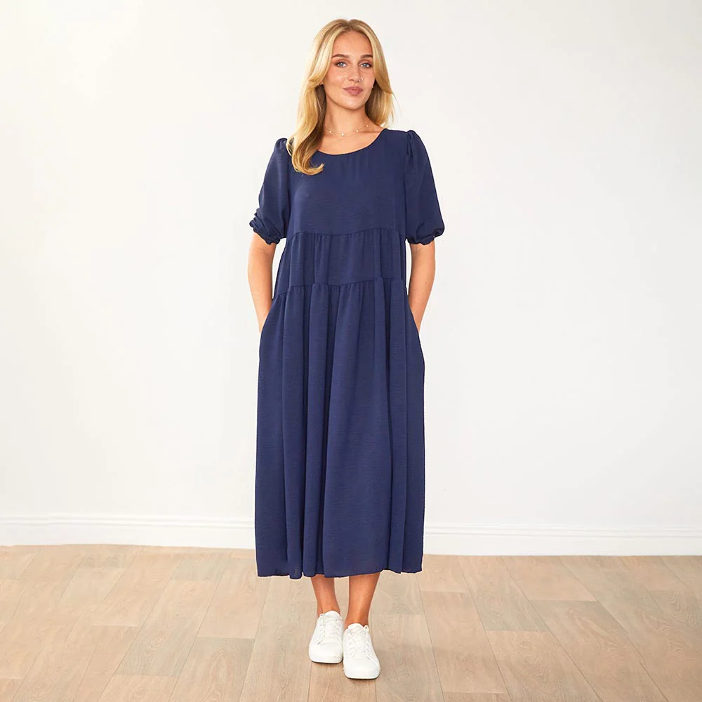 Jasmine Dress (Navy) - Image 6